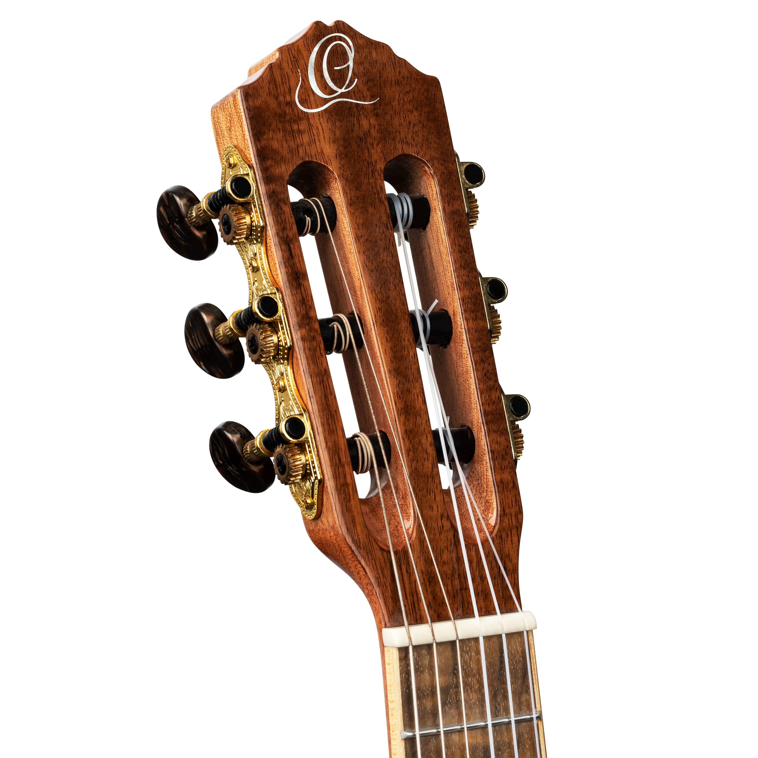Ortega Guitars Travel Guitar Electro-Acoustic – Seria Mini Travel – Lita Akacja, Wykończenie Naturalne Połysk (RGLE18ACA)