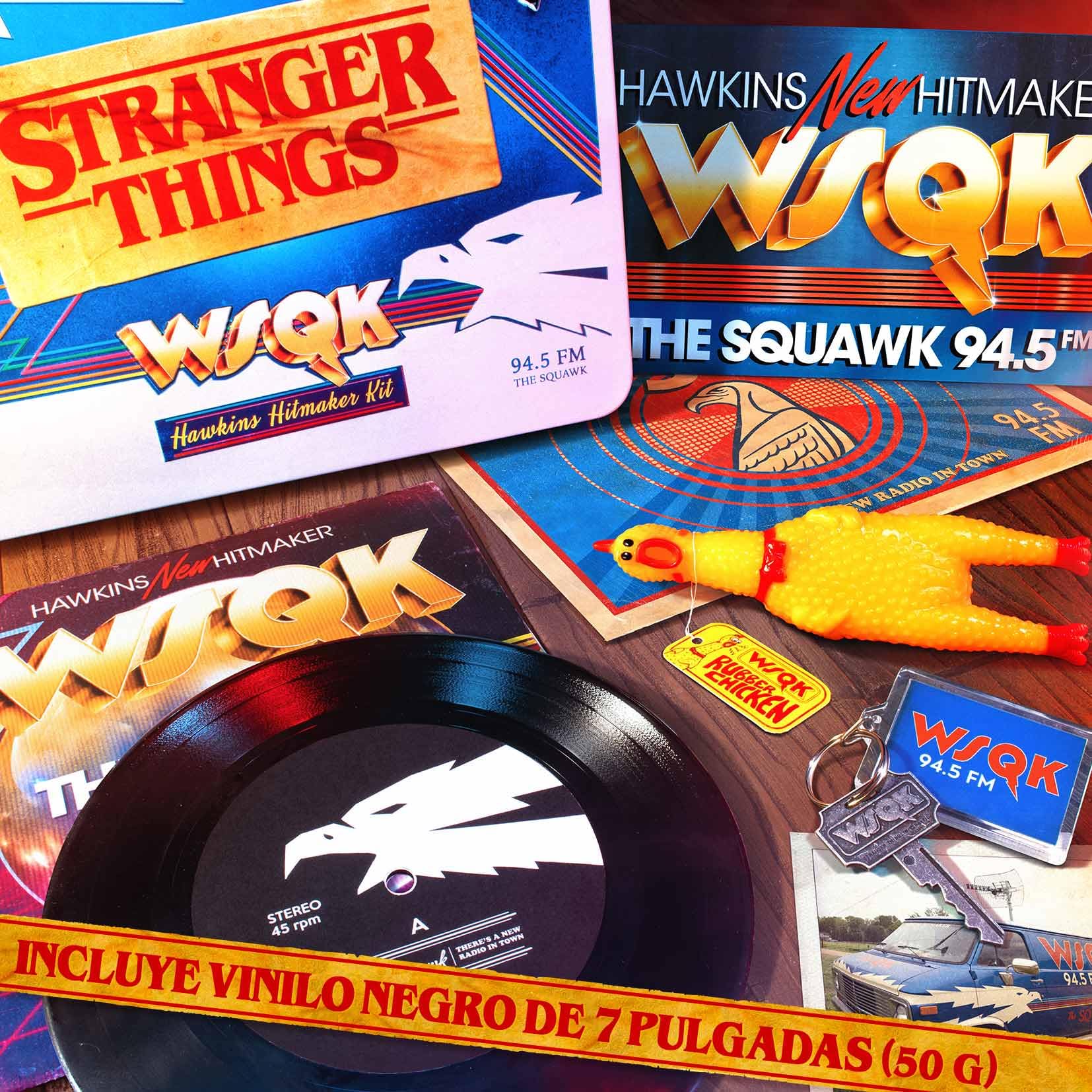 Doctor Collector Stranger Things WSQK Hawkins Hitmaker Memories Collector's Box Coffret Collector en édition limitée, Coffret métallique avec Vinyle Exclusif et répliques Officielles