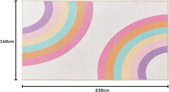 Sonive Rainbow Rug Soft Non-Slip Area Rug Washable 160x230cm