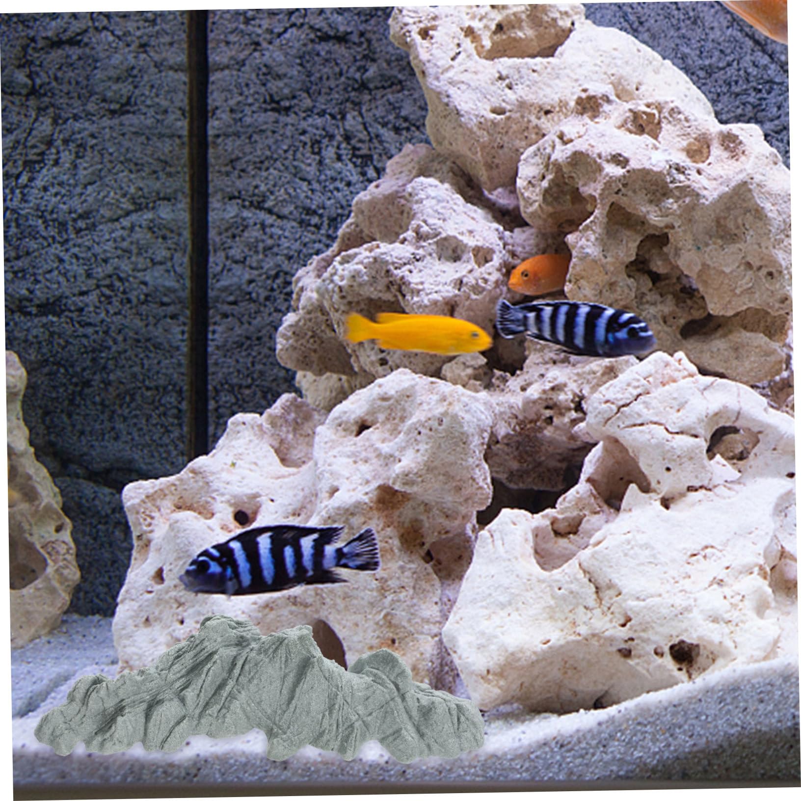 Mipcase 5pièces Décoration De Faux pour Aquarium Ornement Résine pour Poissons Et Plantes Statue De Compacte