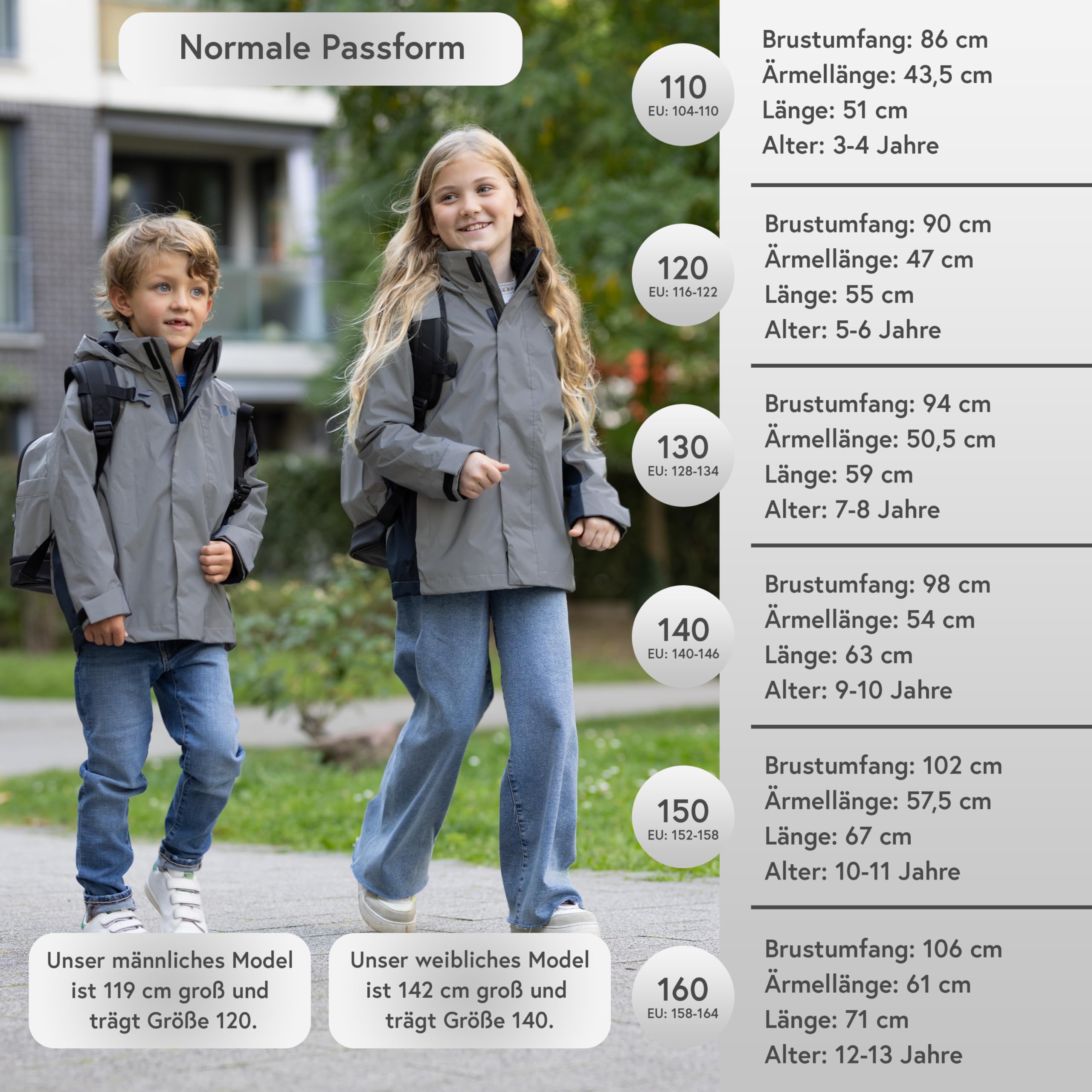 Valkental - Wasserdichte 3in1 Jacke Kinder mit Fleece Zipp-In | Jungen & Mädchen | Geeignet als Winterjacke, Regenjacke & Fahrradjacke