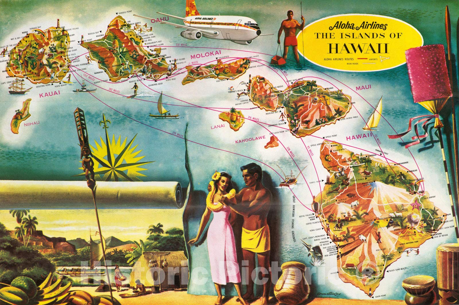 Amazon.com: Historic Pictoric Hawaiian Islands Aloha Airlines