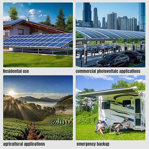 Miniatura 7 de PowMr Inversor solar de 3600 W, 24 V CC a 110 V CA, inversor de corriente de onda sinusoidal pura con controlador MPPT de 120 A y cargador de CA de