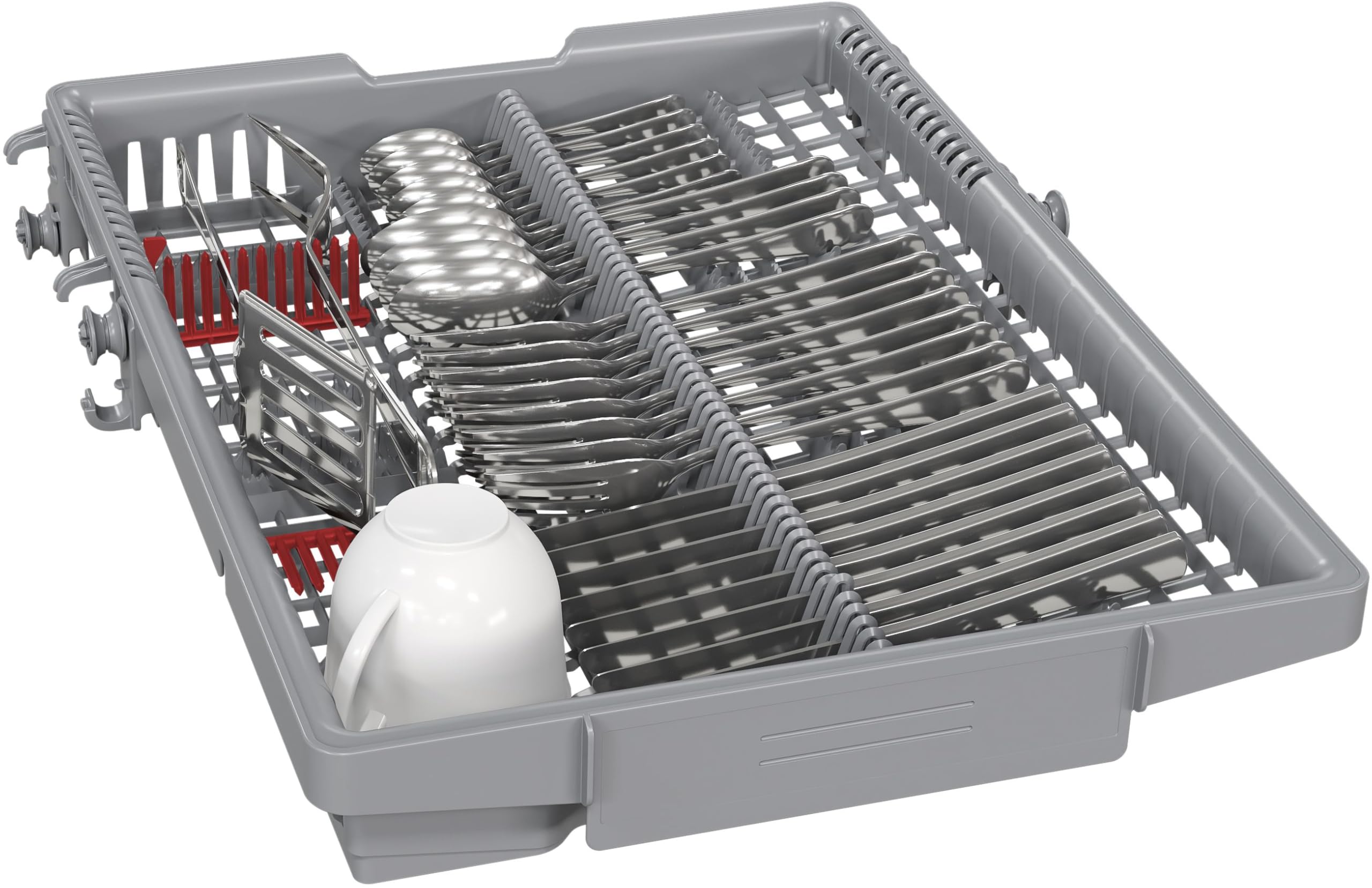 Bosch SPV4EMX17E Serie 4, Lavastoviglie Smart da incasso a scomparsa totale, 10 coperti, Cestelli personalizzabili, Motore EcoSilence Drive, Indicazione di funzione a pavimento, 45 cm.
