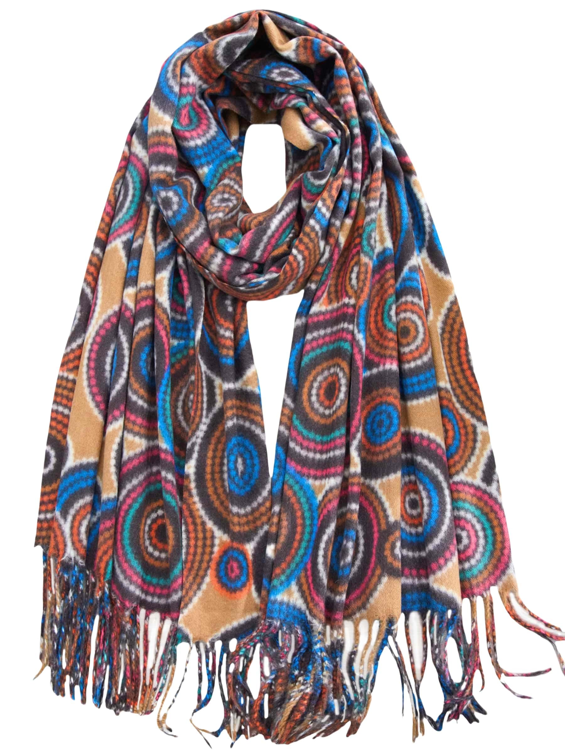 VENVSBEE Scarf For Women Soft Colorful Shawl Wraps Fashionable Pashimina Rave For Spring Fall Winter