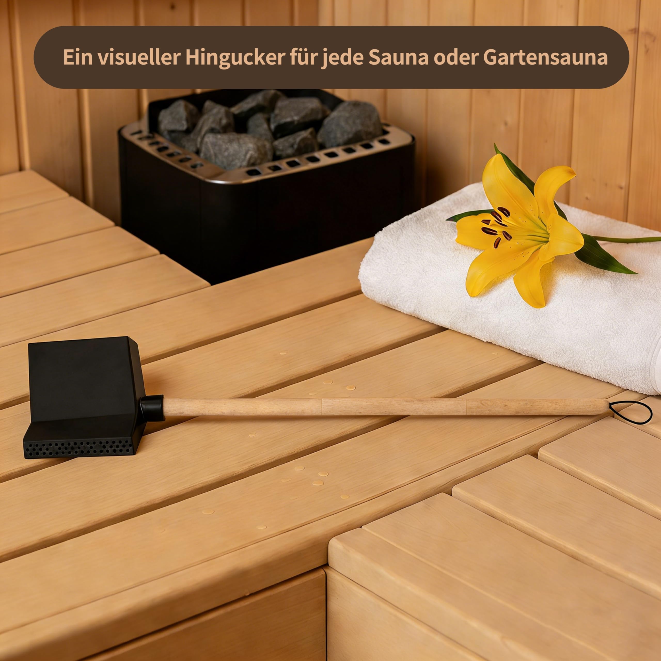 saunakelle, Saunakelle - Regenfall mit Regenfunktion - 350 ml, geeignet für Saunaaufgüsse und als Zubehör für Gartensaunen