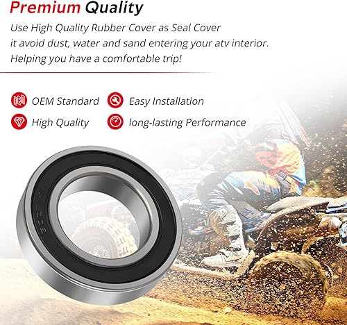 Miniatura 6 de Kit de retenes de cojinete de zapatas de tambor de freno trasero para Honda TRX300 Fourtrax 300 1988-2000