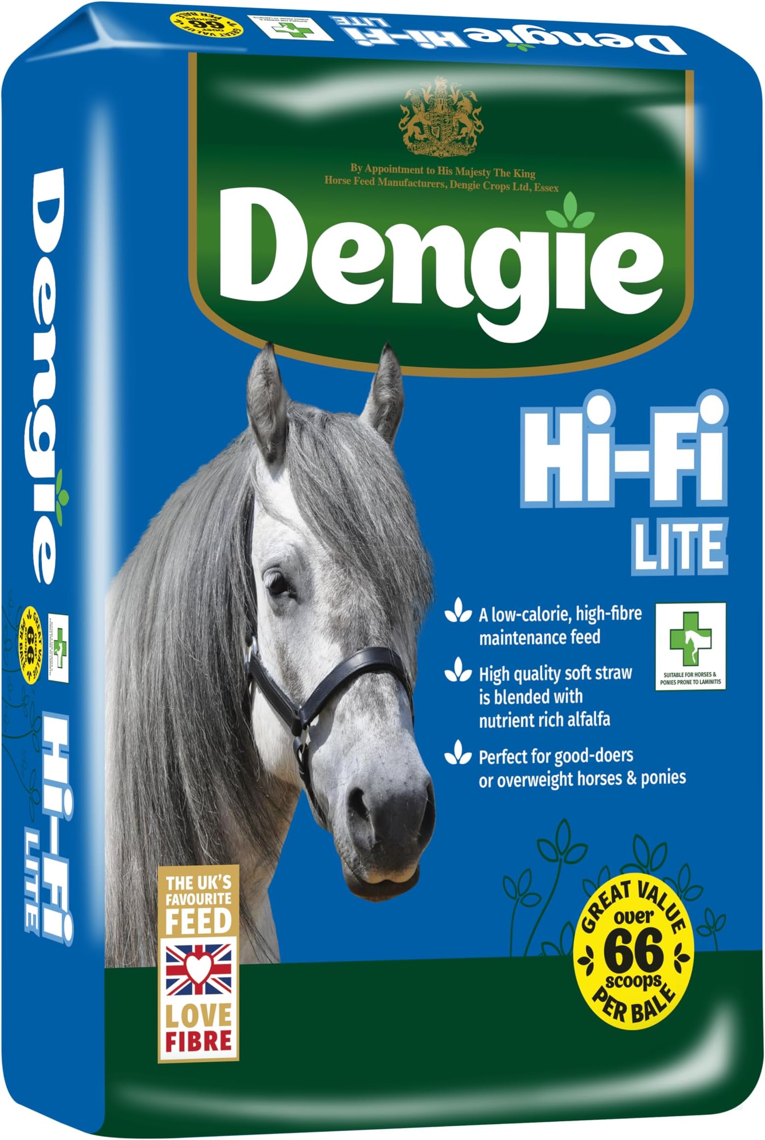 Dengie Hi Fi Lite 20kg Horse Feed - Low Calorie Chaff Suitable for Good Doers & Horses in Light Work, Prone to Laminitis, Forage & Hay Replacer