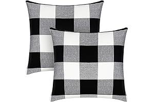 Syntus Buffalo Check Throw Pillow Covers for Farmhouse Outdoor Decor