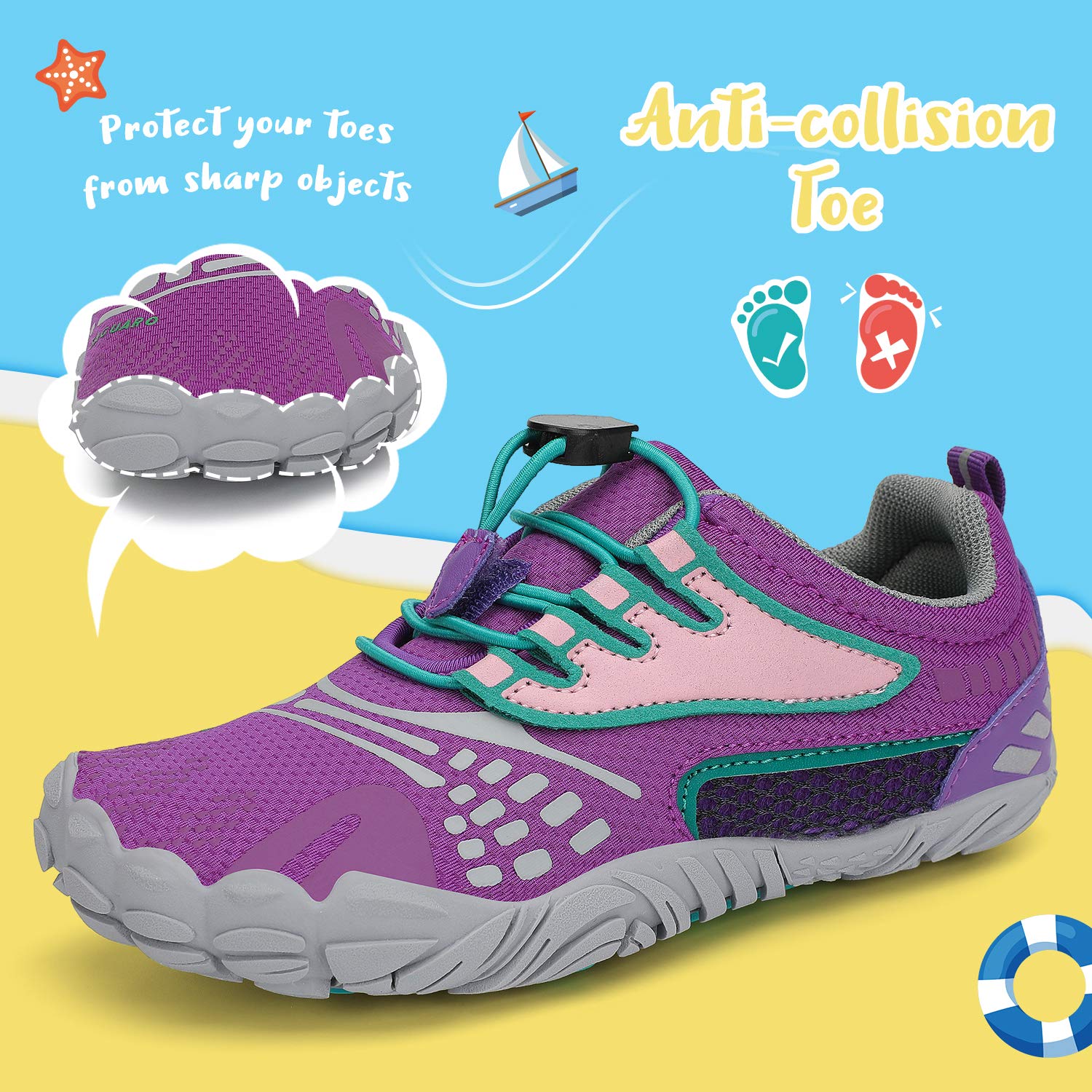 Saguaro Zapatos de Trail Niños Niñas Zapatos Deportivos Transpirable Antideslizante
