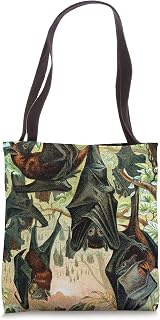 Flying Foxes Bats Hanging Bat Vintage Animal Illustration Tote Bag