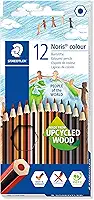 STAEDTLER Lápis de Cor Noris Hexagonal 12 Cores de Pele - 185 C12POW - Cores Vivas, Alta Resistência à Quebra, Madeira Sustentável – Ideal para Uso Escolar