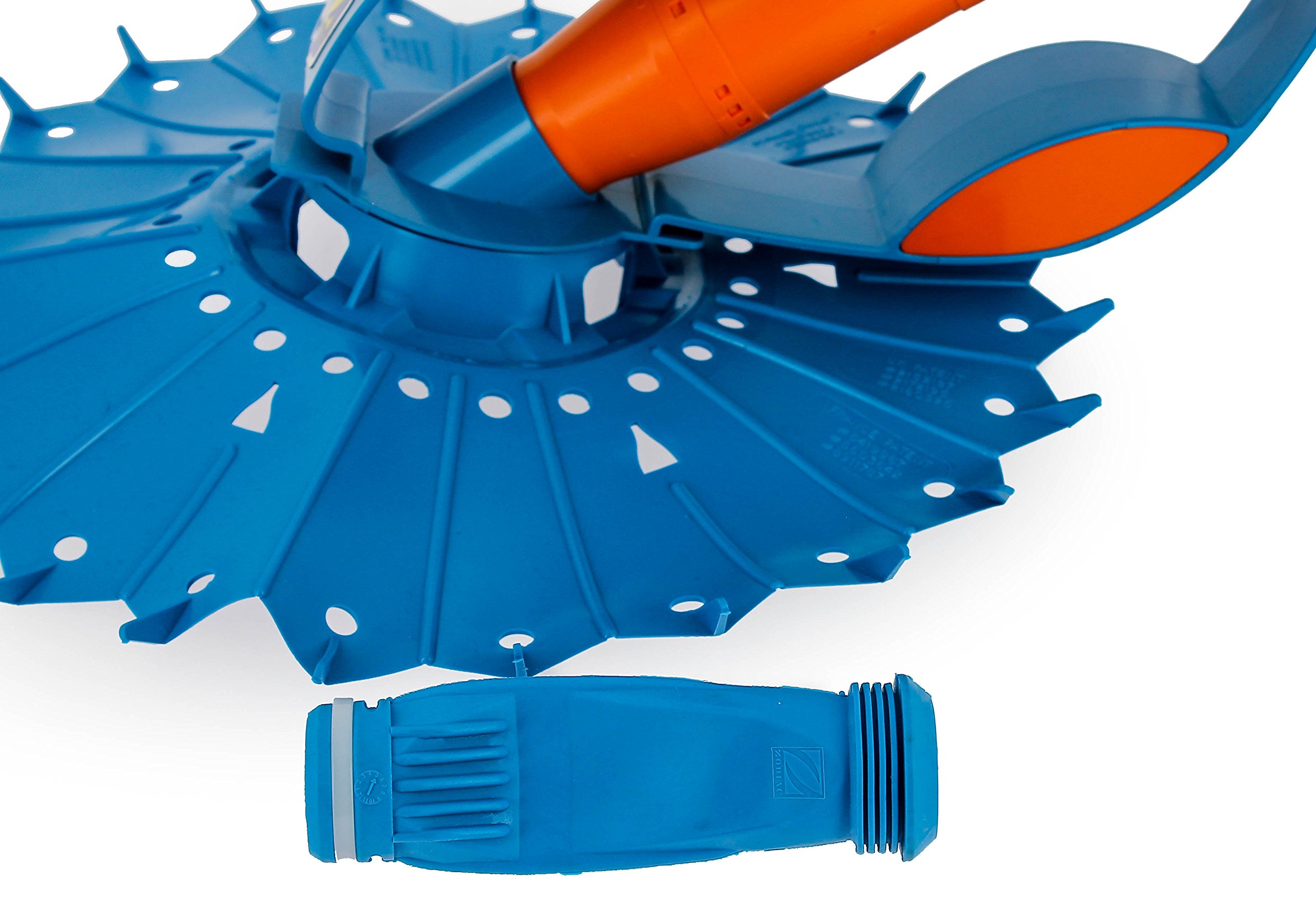 Zodiac Robot Nettoyeur de Piscine Hydraulique, Fond Seul, pour Piscines 8 x 4 m Maximum, Aspiration à Diaphragme, Kontiki 2, Bleu/Orange, W70478