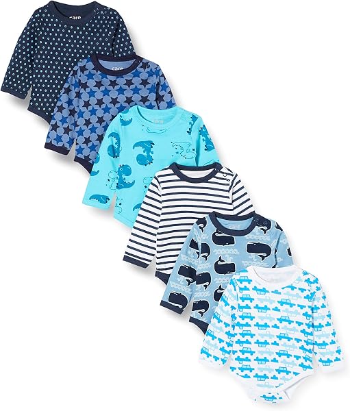 Care Bébé Garçon et Fille Bodys Manches Longues En Coton (Lot de 3 et 6) - 1