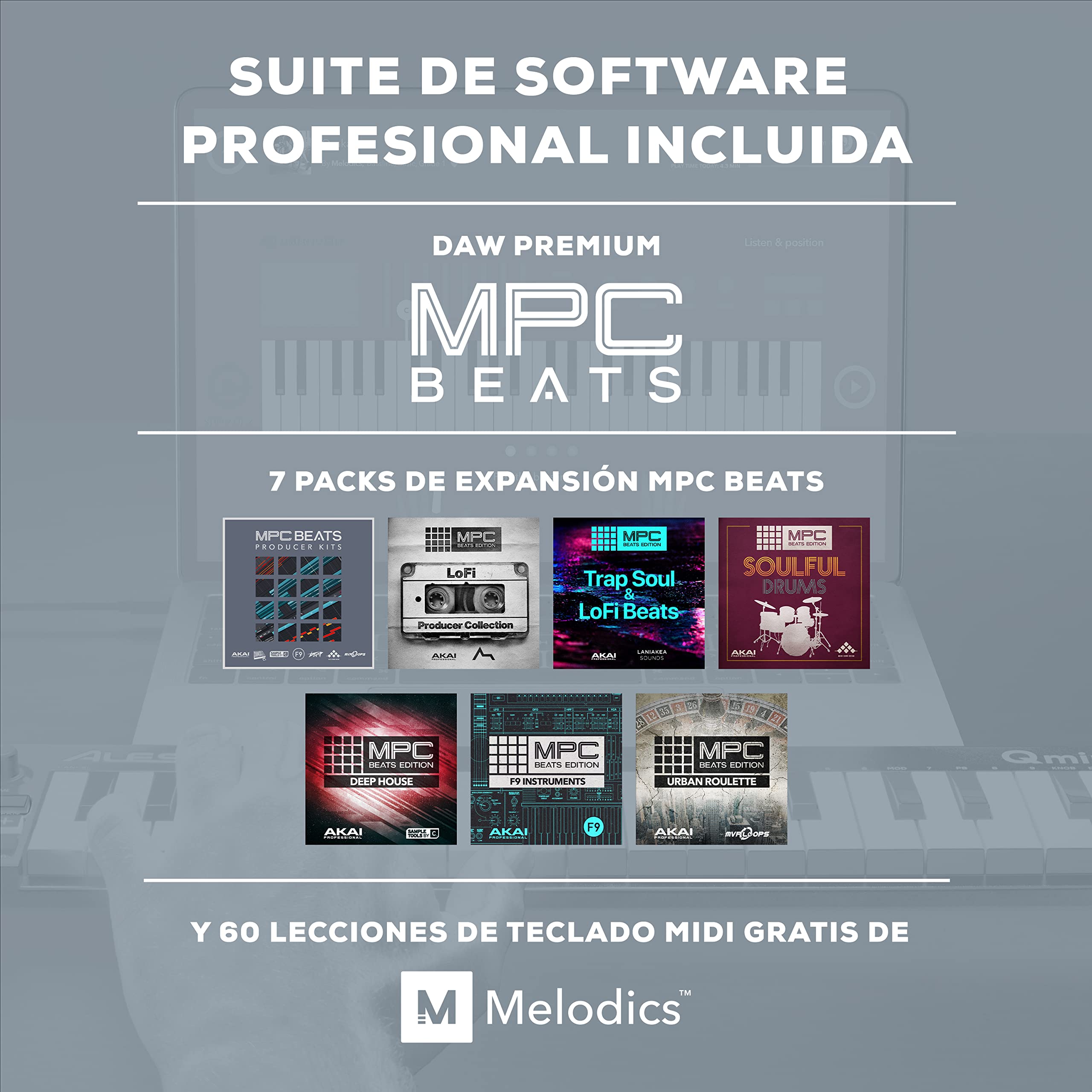 Alesis Qmini - Teclado controlador MIDI USB portátil de 32 teclas de acción sintetizador sensibles a la velocidad y software de producción musical