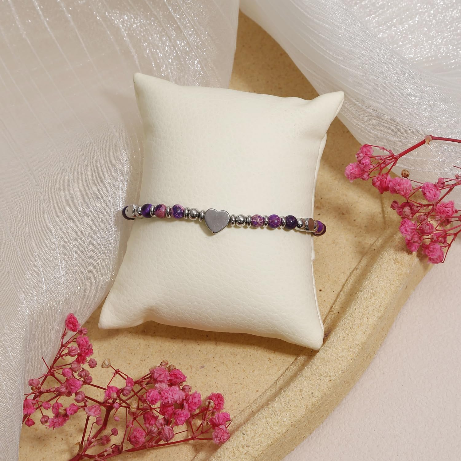 BOMAIL Teacher Appreciation Bracelet for Women Thank You Gifts for Women Teacher Appreciation Office Gifts for Coworkers Employee Boss Lady Manager Colleague Graduation Natural Stone Bracelet - Image 6