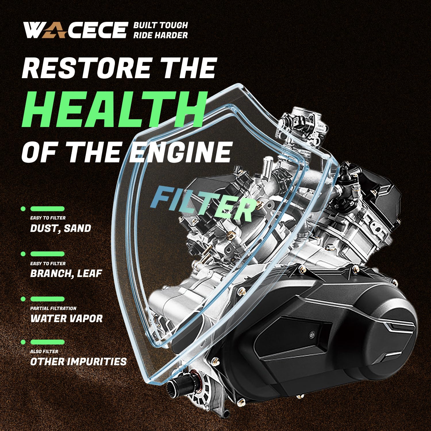 BIUGERCN Luftfilter Für CFMOTO UFORCE 1000 - UTV Sportluftfilter 2019-2022