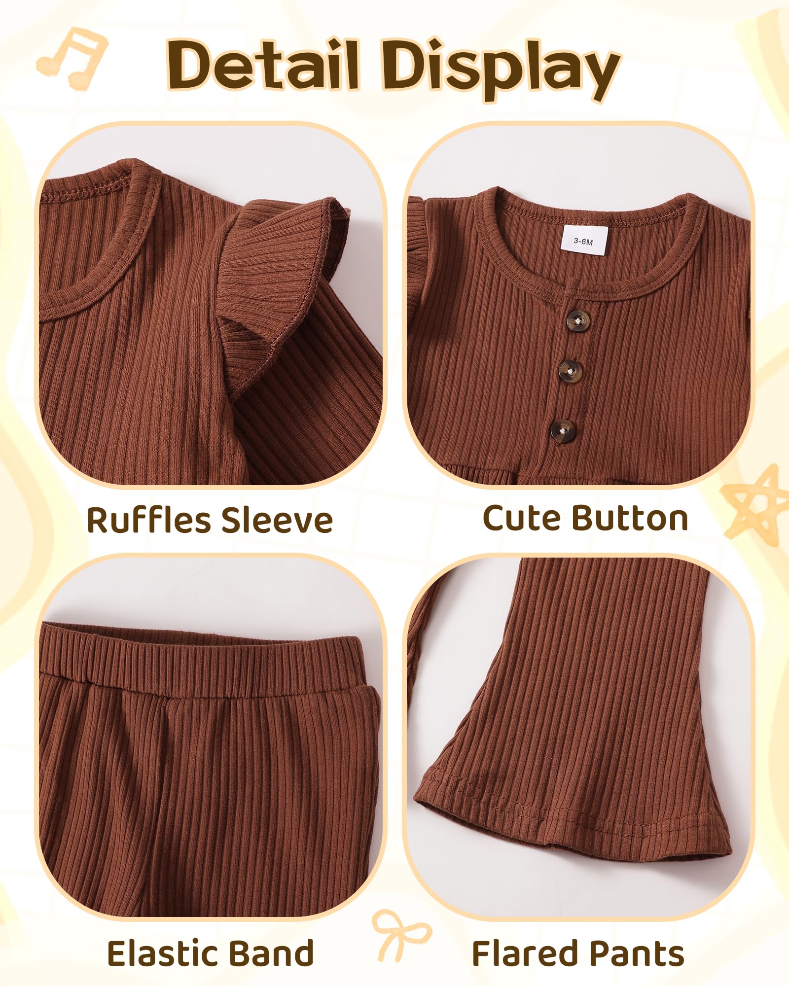 Bebé Niña Ropa De Verano Otoño Trajes De La Manga De Volante Tops De Algodón Pantalones Sólidos Bebé Niña Trajes Conjunto