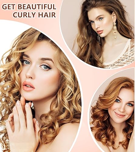 Miniatura 7 de Rodillos para el cabello jumbo, 30 paquetes de rodillos grandes para cabello largo y mediano, 3 tamaños, rodillos de cabello con autoagarre para