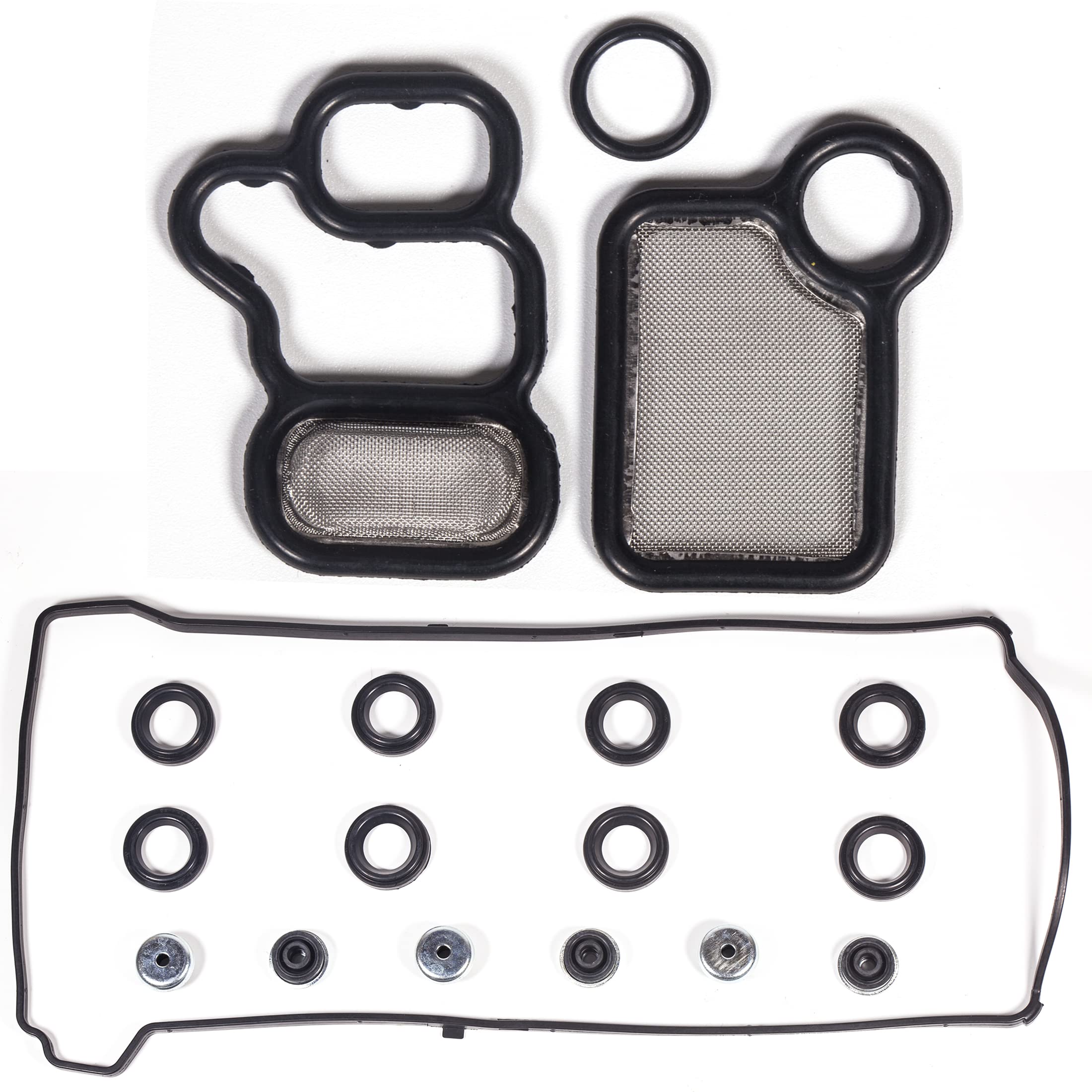 Photo 1 of VS50614R for Honda Accord Civic CRV Engine Valve Cover Gasket Seal 2.0L 2.3L 2.4L &15815-RAA-A02 VTEC Solenoid Gasket Element,Crosstour, Acura VS 50614 R 12341-R40-A00 ES7307115845-PNA-003 VS50614R&VTEC Solenoid Gasket 15845-RAA-A01