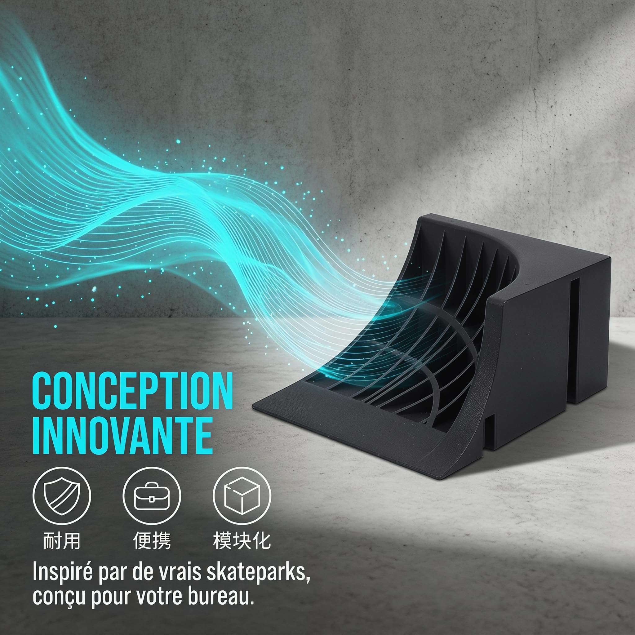 Alasum Lot de 2 Obstacles pour Fingerboard, Mini Rampe de Skate, éléments Skatepark en Plastique, Rampe pour Fingerboard, Rail Grind sur Table d'intérieur