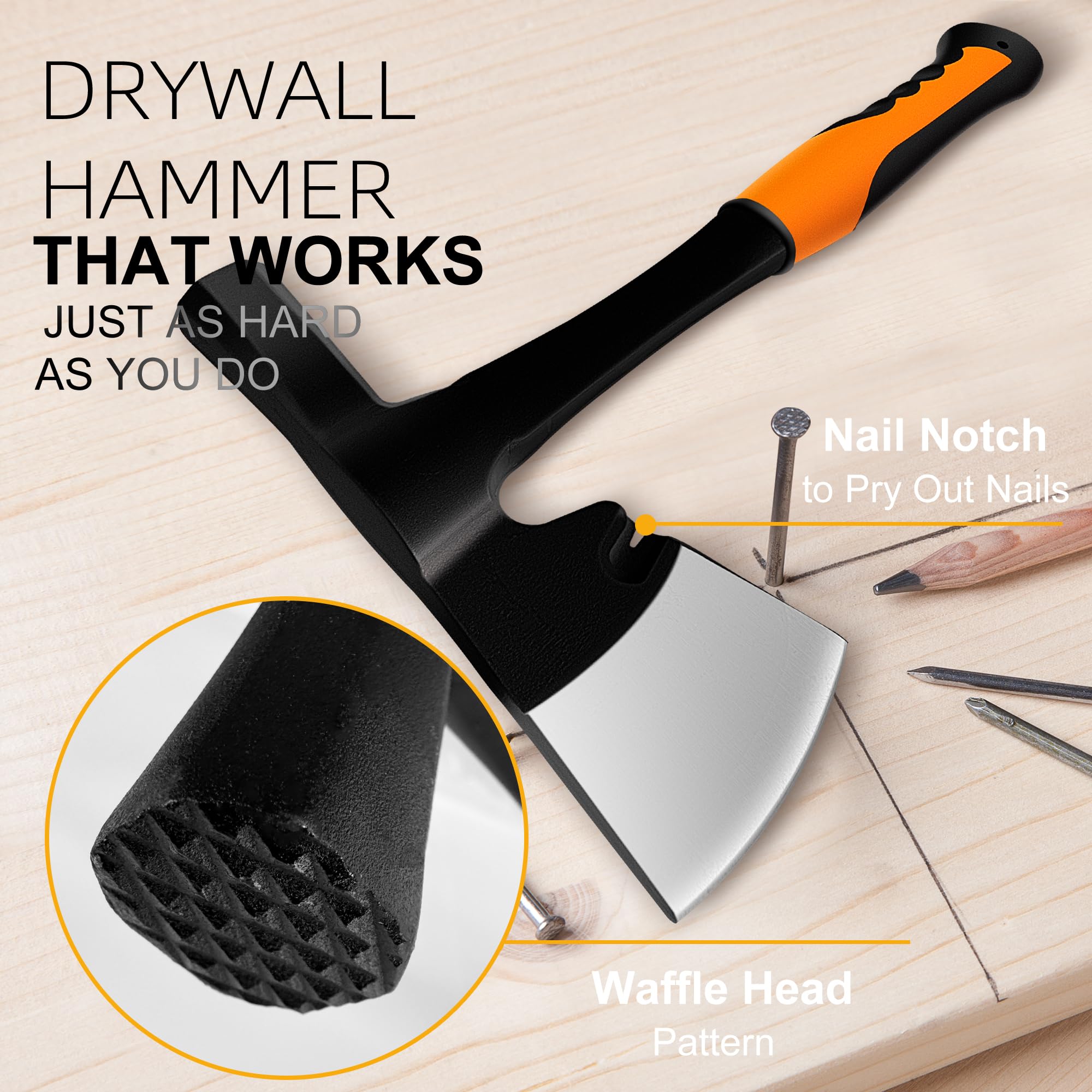 Drywall Hammer Hatchet - Roofing & DIY Tool -4