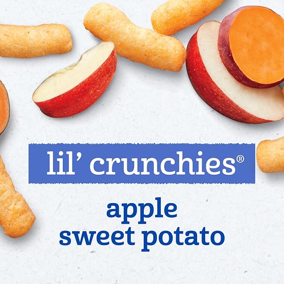 Gerber Stage 3 Apple Sweet Potato Lil Crunchies, 1.48 Oz, 6 Pack