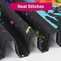 Vista 6 de ASPMIZ Artist Painting Apron for Adults, Colorful Art Cooking Aprons, Waterproof Kitchen Bib Apron with Pockets, Adjustable Kitchen Aprons for Men