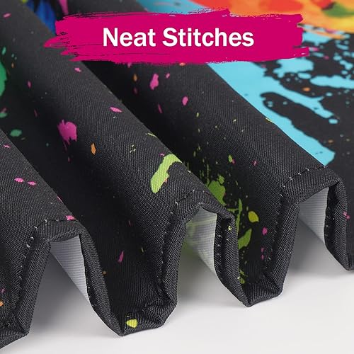 Miniatura 6 de ASPMIZ Delantal de pintura de artista para adultos, delantales de cocina coloridos, delantal de cocina impermeable con bolsillos, delantales de