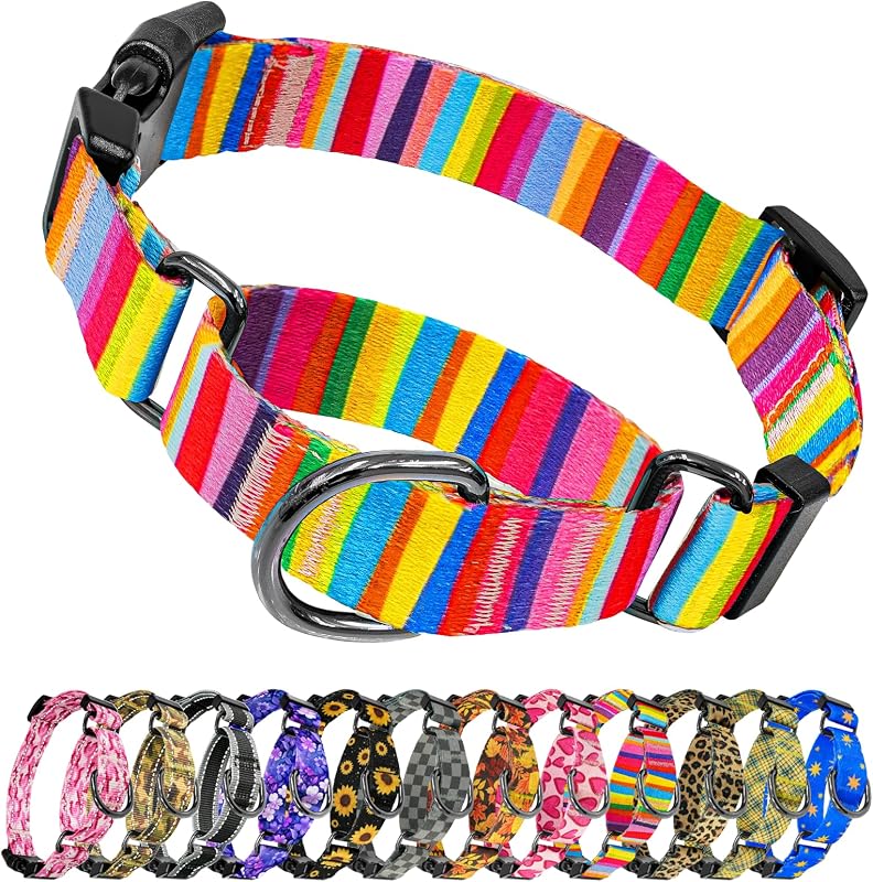 Coleira Martingale para Cães com Fivela de Liberação Rápida e Nylon Macio kazazoo, Tamanho S