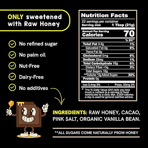 Miniatura 2 de Sauce Bae Miel cruda de cacao con vainilla - Orgánica, sin pasteurizar, sin filtrar, superalimento, chocolate - 1 libra