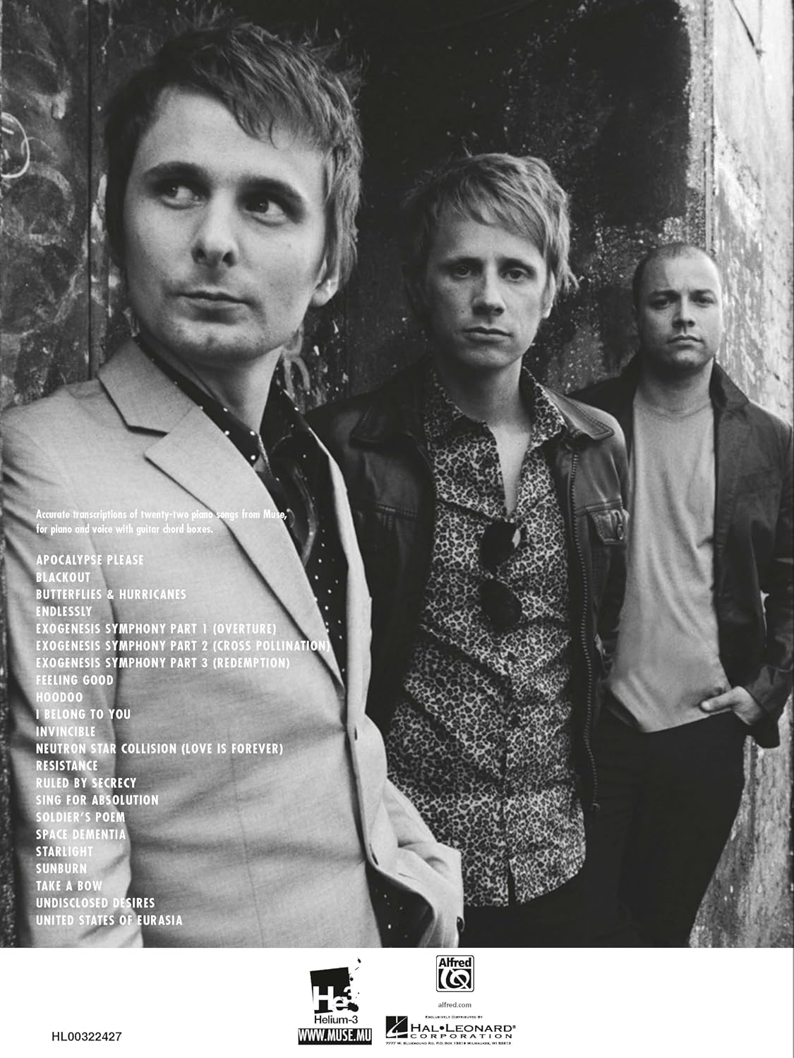 Muse: Piano Songbook | Piano Vocal Guitar Sheet Music Book with Lyrics and Chords | 22 Songs from 5 Albums by Muse | Rock Songbook for Intermediate Piano Players, Singers and Guitarists