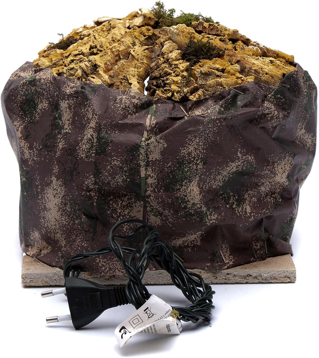 Neapolitan Nativity Scene cave 20x20x20 cm with Lights