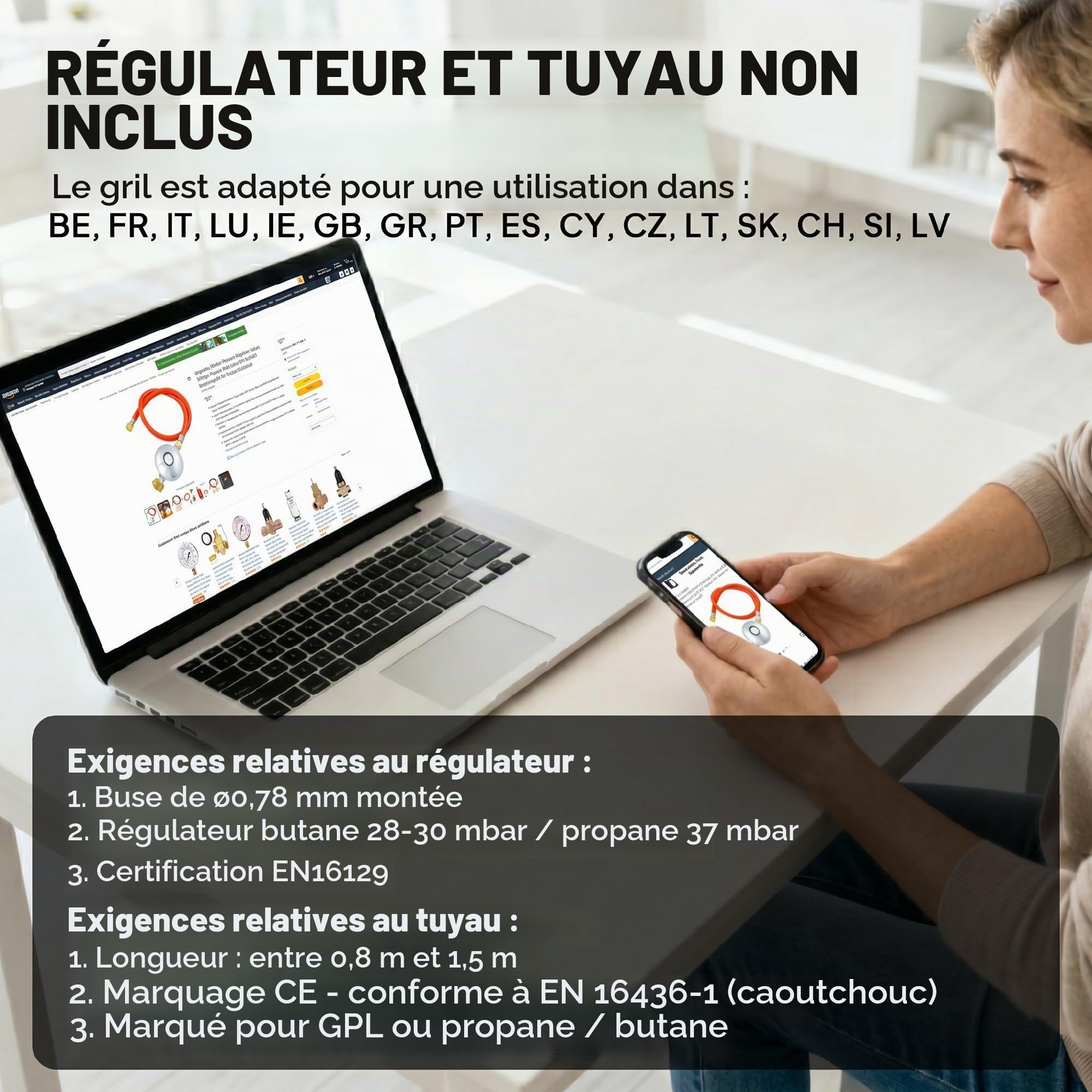 Outsunny Plancha Gaz 3 Brûleurs 7,5kW avec Couvercle Surface 61x35,5cm Noir | Gaz Liquéfié/Propane, Portable pour Extérieur, Jusqu'à 6/8 Convives