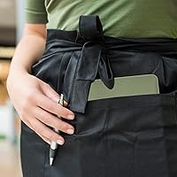 Vista 4 de RSAquar Libreta de servidor con bolsillo con cremallera, libretas de servidor de cuero premium para camarera, cartera de camarero libreta