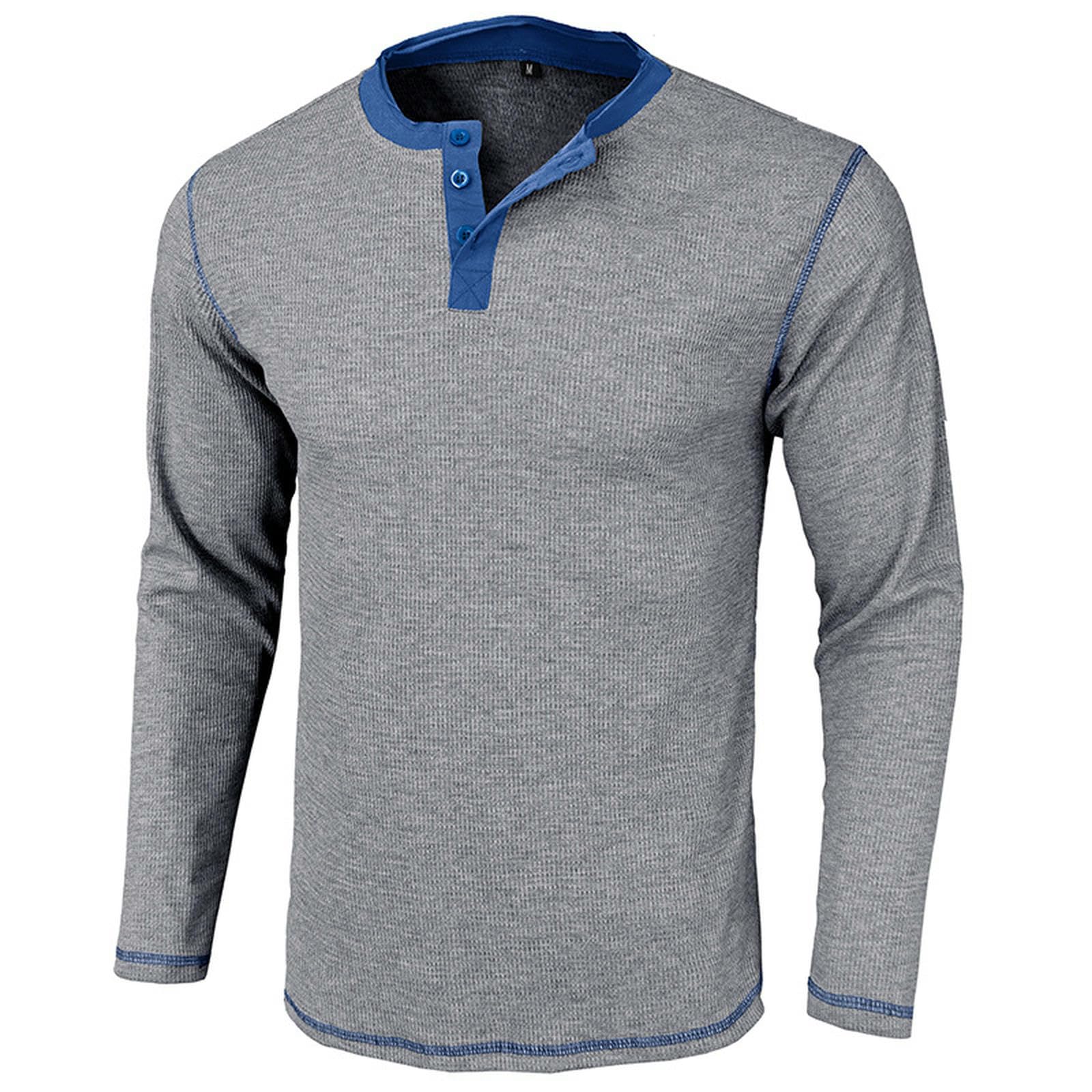 Męskie T-shirty Męska koszula z długim rękawem na guziki – codzienna koszula golfowa w stylu vintage, regularny krój, miękka, oddychająca, lekka odzież robocza i top na siłownię