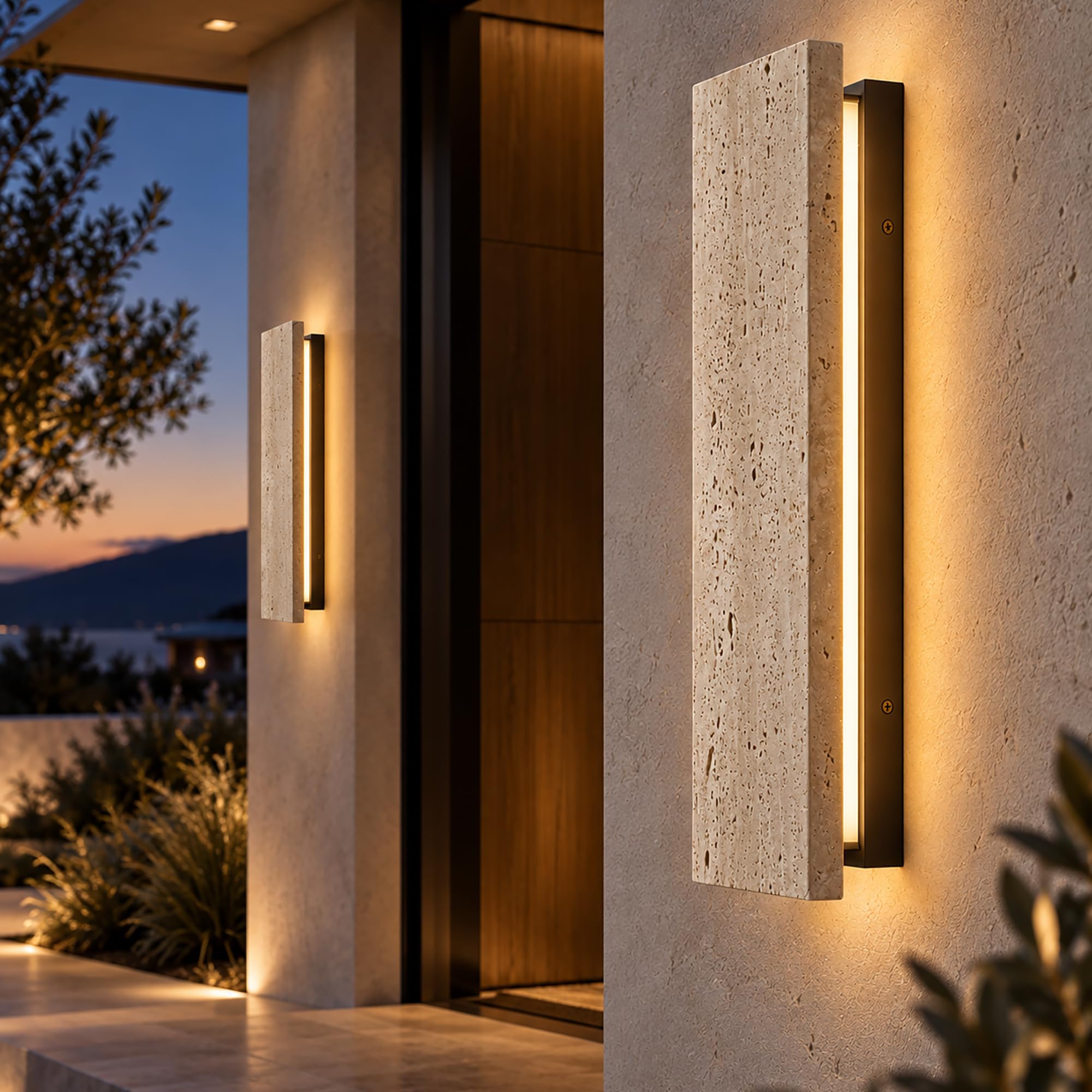 ALOADECOR Travertine Outdoor Wal