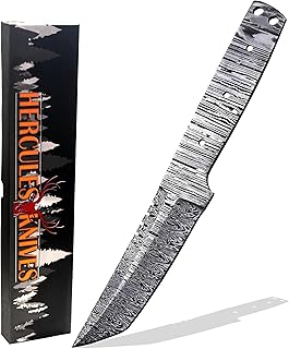 Custom Hand Forged Damascus Steel Blank Blade Tanto Hunting Knife Camping Blade Damascus Blade Billet Handmade Knife Making Supply - Hercules Knives