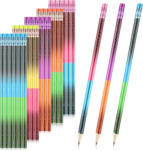 Sabary Lápiz de humor que cambia de color con borrador, lápices divertidos de madera, colores surtidos, termocrómicos, activados por calor,