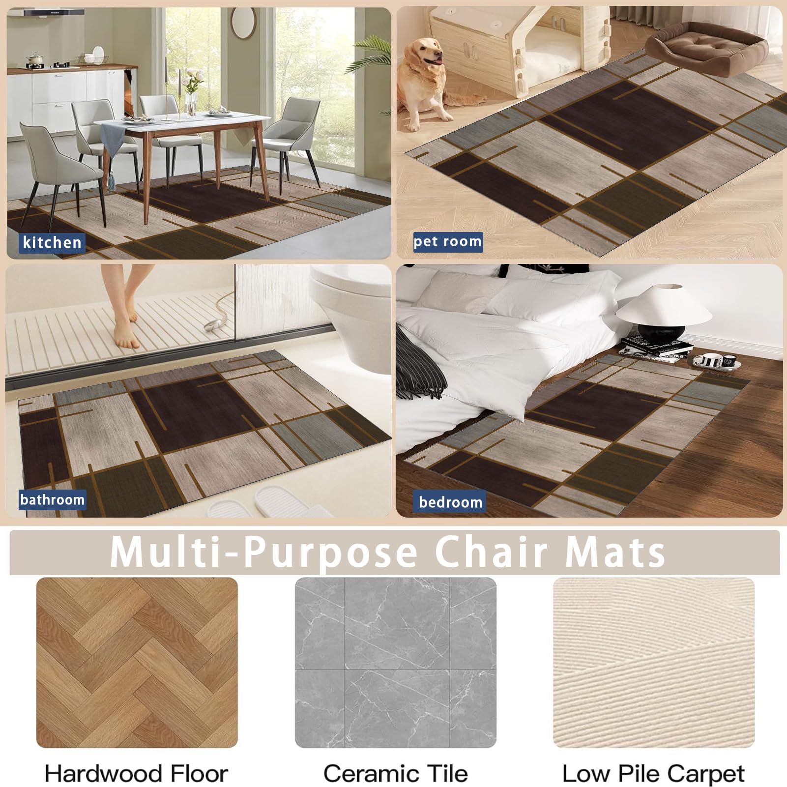 Tapis Chaise Gaming Tapis de Chaise pour Les Chaises de Jeu ou de Bureau Tapis Protection de Sol Protège Parquet Chaise Roulettes Tapis de Sol Gaming pour Gaming et Le Travail 80 x 120 cm