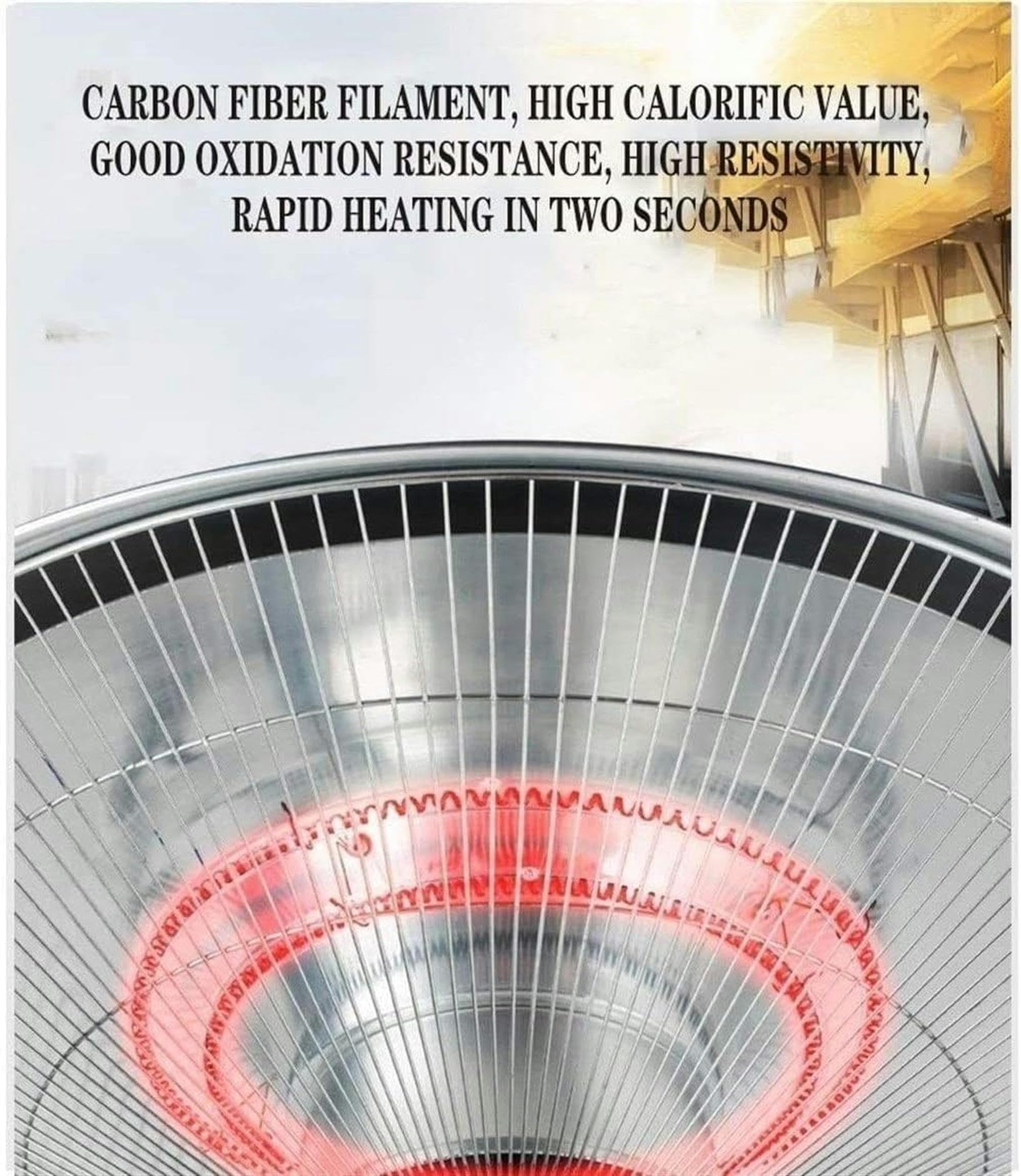 Calentadores y Estufas de Exterior Estufa De Altura Ajustable Barra Telescópica Calefactores De Patio Interior Al Aire Libre Paraguas Comercial Acero Inoxidable Calentador Eléctrico 1023