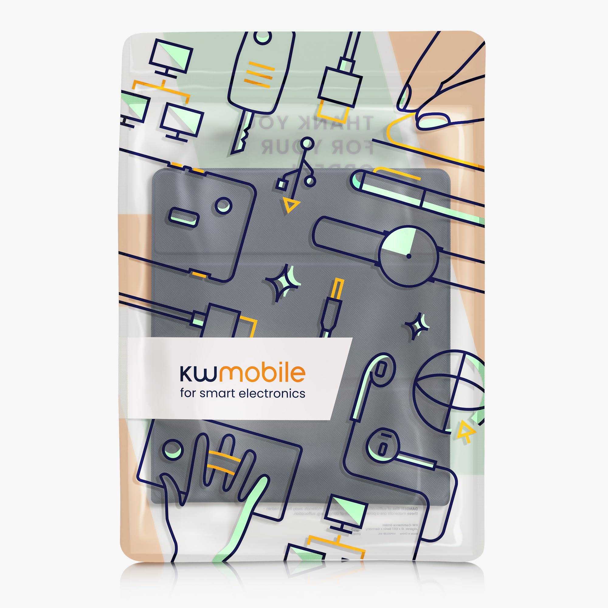 kwmobile Etui ochronne do czytnika e-booków kompatybilne z Amazon Kindle Scribe (2022/2024) - etui ze sztucznej skóry do czytnika e-booków z podwójnym stojakiem i uchwytem na długopis w kolorze