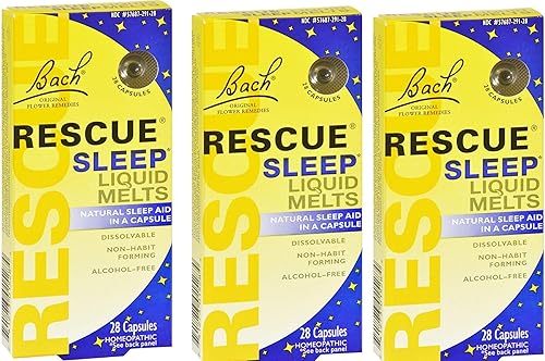 Bach Rescue Sleep Liquid Melts, cápsulas solubles de 28 unidades (paquete de 3)
