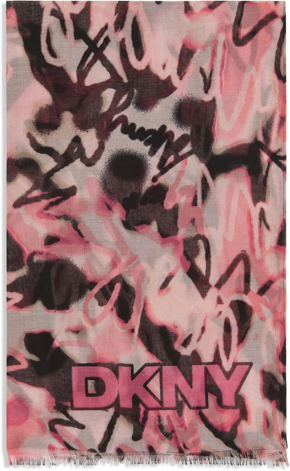 DKNY womens Lightweight Printed Oversized Pashmina Scarf - Image 2