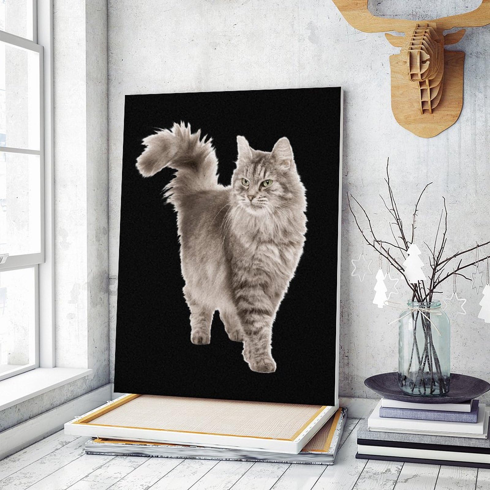 油彩画 猫 F6サイズ 自作木枠付き Amazon.co.jp: 数字油絵 ペルシャ猫 ネコ キャット 木製 フレーム付き