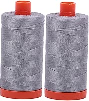 Aurifil Mako 50wt Thread 2 Large Spools: Grey 2605x2)