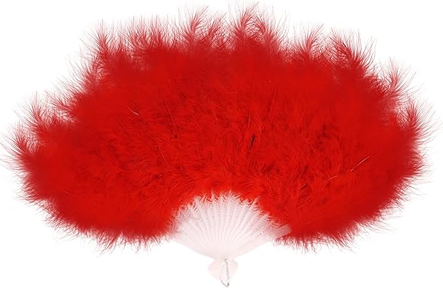 HENBRANDT FEATHER HAND FAN LADIES BURLESQUE FANCY DRESS COSTUME