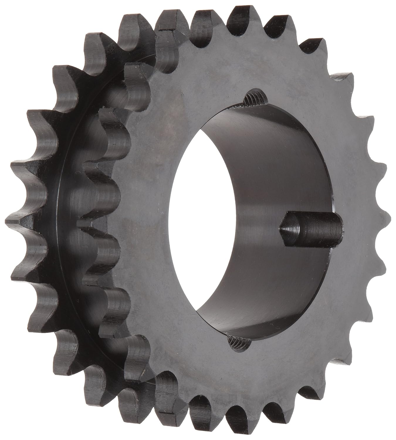 Tsubaki D60ATL19 Roller Chain Sprocket, Double Strand, Taperlock Design, Hardened Teeth, 2012 Bushing Required, 19 Teeth, #60 ANSI No., 3/4" Pitch