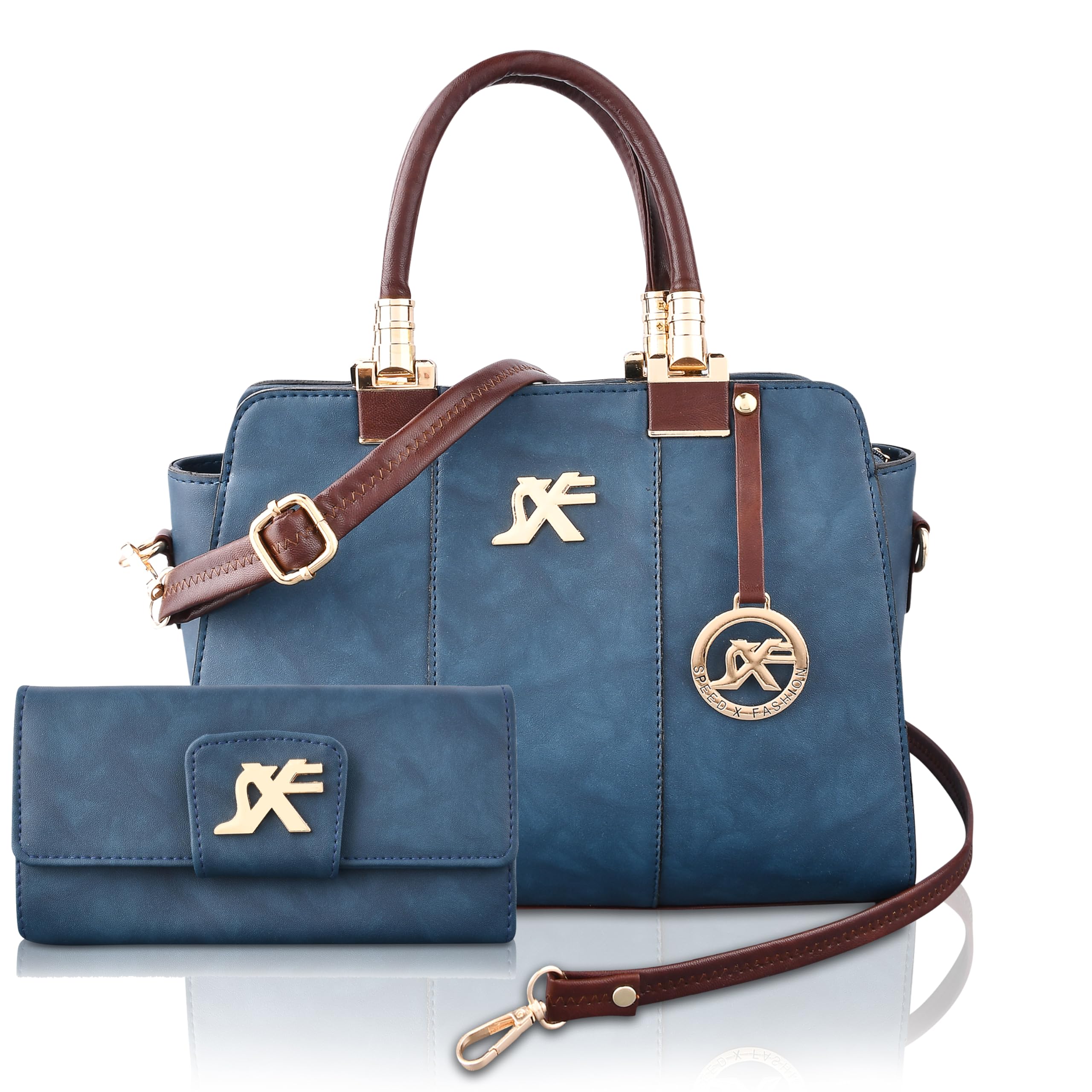 SXF SPEED X FASHION Womens Handbag (Pack of 2) (Blue) (B0DH88YFTM) Amazon Price History, Amazon Price Tracker