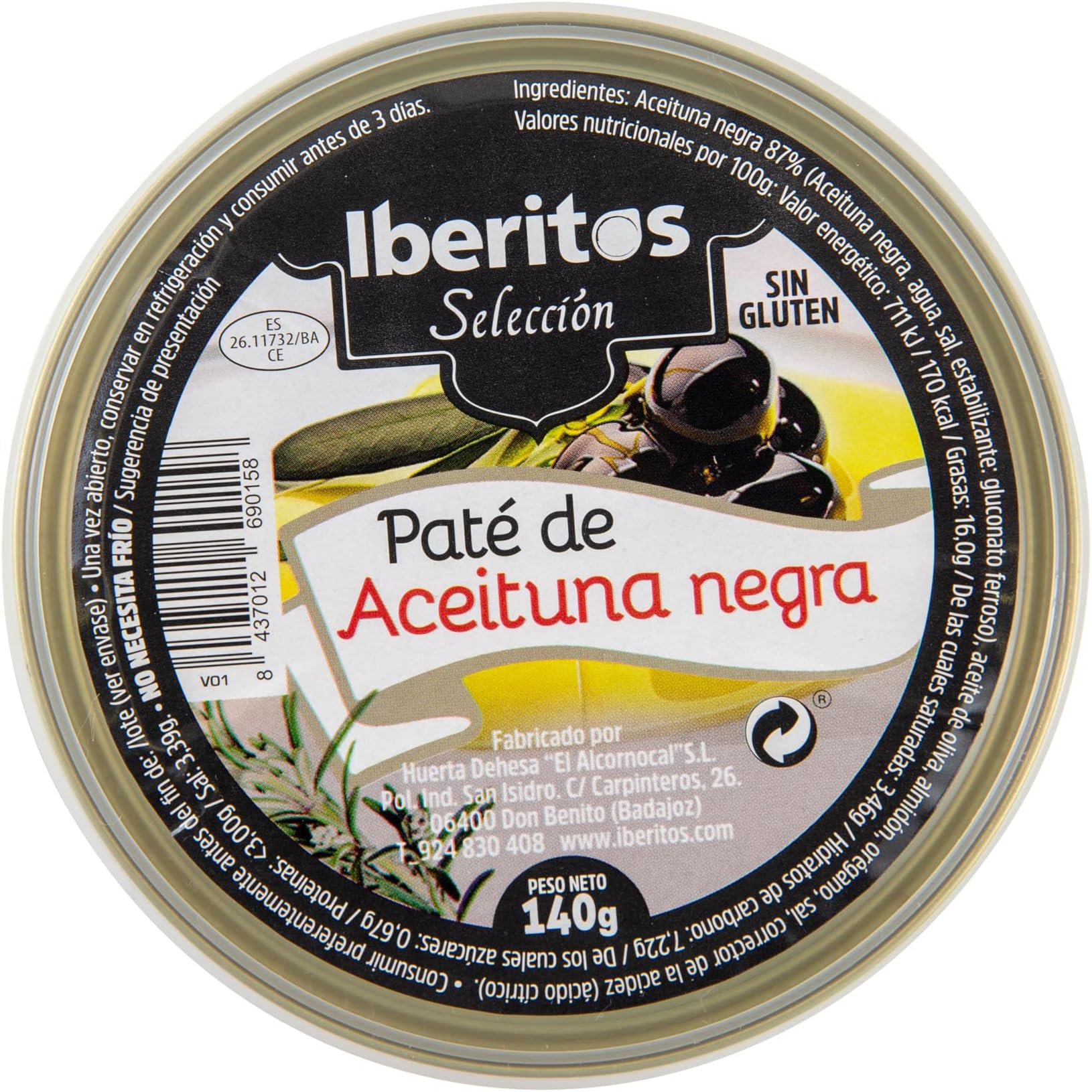Iberitos Black Olive Pate Tarrine (140g)